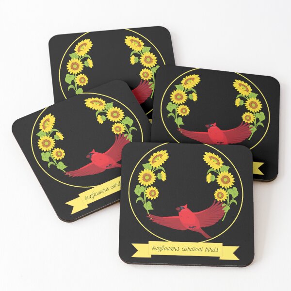 Item preview, Sunflowers Cardinal Birds designed and sold by SAABDERRAHIM.