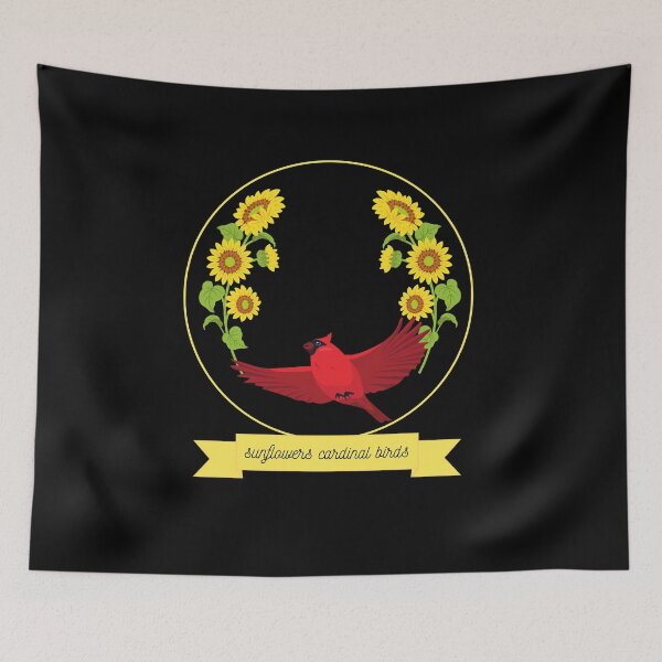 Item preview, Sunflowers Cardinal Birds designed and sold by SAABDERRAHIM.