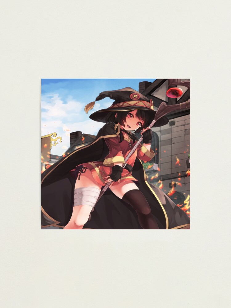 Megumin Konosuba Anime' Poster, picture, metal print, paint by Ruzerin