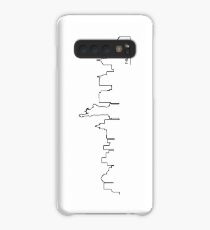 New York cityscape (black line) Case/Skin for Samsung Galaxy