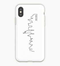 Vinilo o funda para iPhone Paisaje urbano de Nueva York (línea negra)