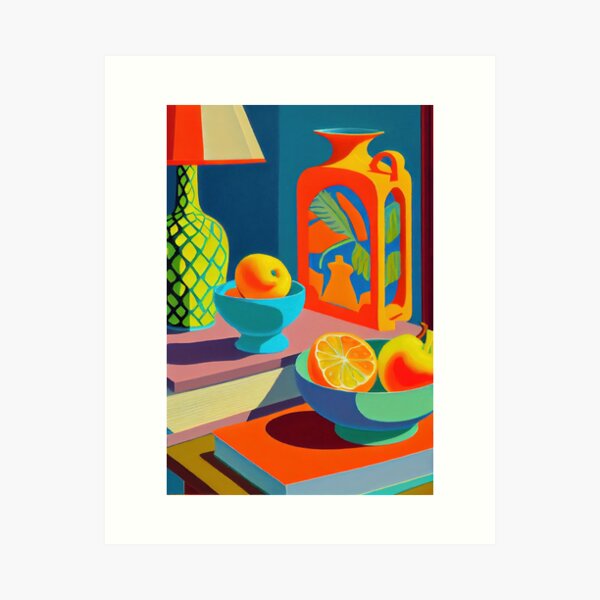 Item preview, Colourful Still Life: A Scene Inspired by Matisse's 'Still Life with Oranges' with Bright and Bold Colors designed and sold by ottaringi.