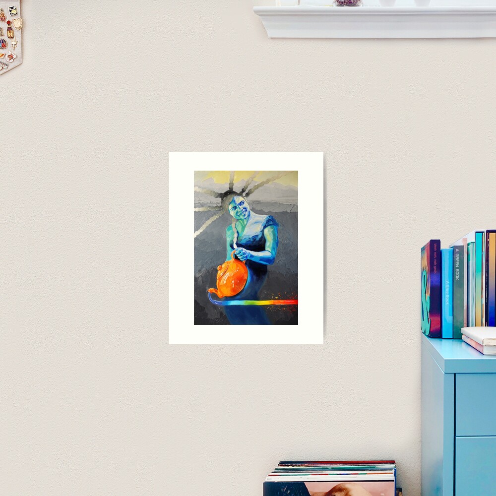 Heal with Rainbow Tea (self portrait) Art Print