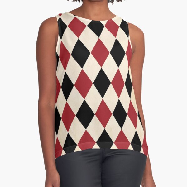 Item preview, Red, White Black Harlequin Diamond Pattern  designed and sold by Donkey's Salad.