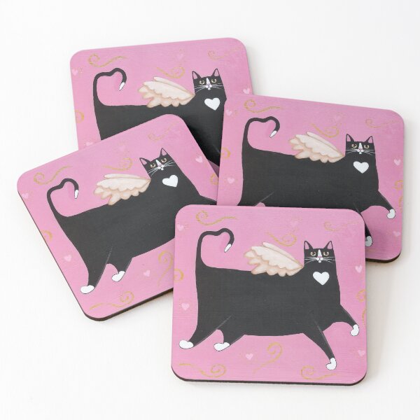 Item preview, Tuxie Cupid Cat designed and sold by KilkennyCat Art.