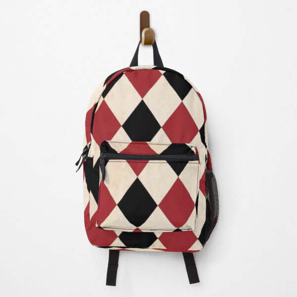 Item preview, Red, White Black Harlequin Diamond Pattern designed and sold by Donkey's Salad.