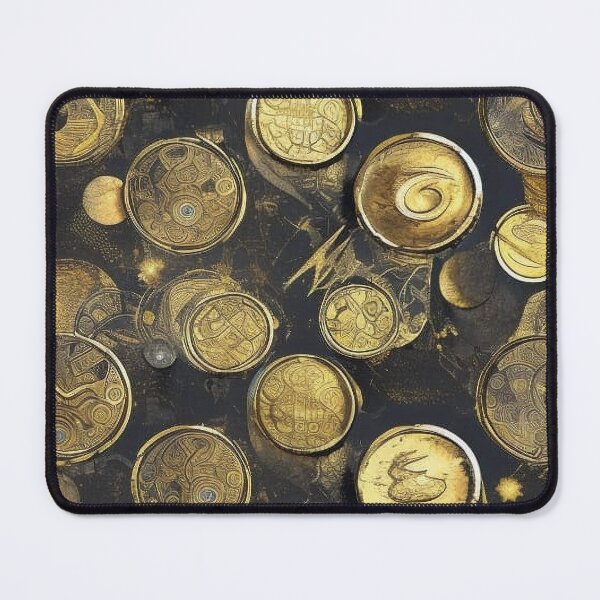 Item preview, Pattern, Coins of Gold on Black designed and sold by Canadamarsworks.