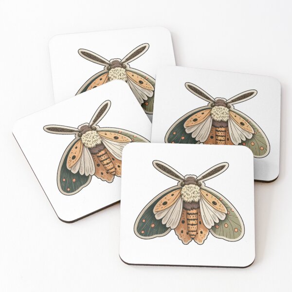 Item preview, Green and Yellow Brown Moth Sticker  designed and sold by bryanchvzz.