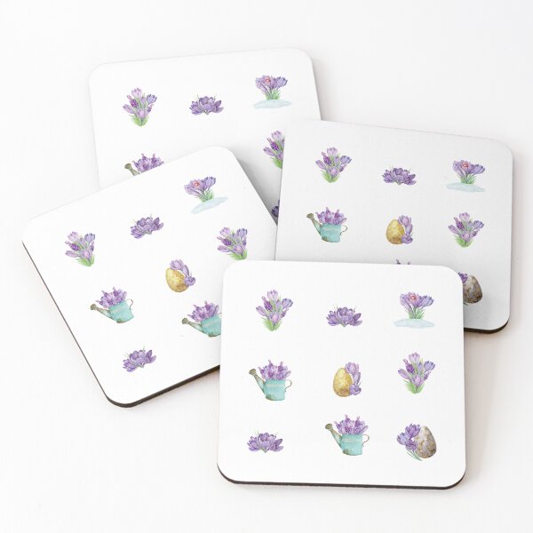 Item preview, Watercolor Purple Crocus Flowers  designed and sold by silviaol.