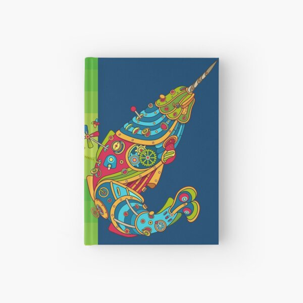 Narwhal, cool art from the AlphaPod Collection Hardcover Journal