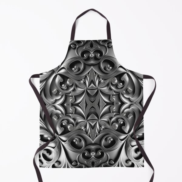 Item preview, Luxurious Filigree Fern 3D Print - Silver and Black Designer Pattern for a Modern Classic Glam Home III designed and sold by thearttist.
