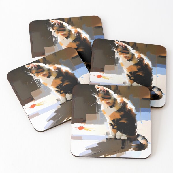 Item preview, Whiskers and Whimsy: A charming kitty oil painting designed and sold by KH-GardenEden.