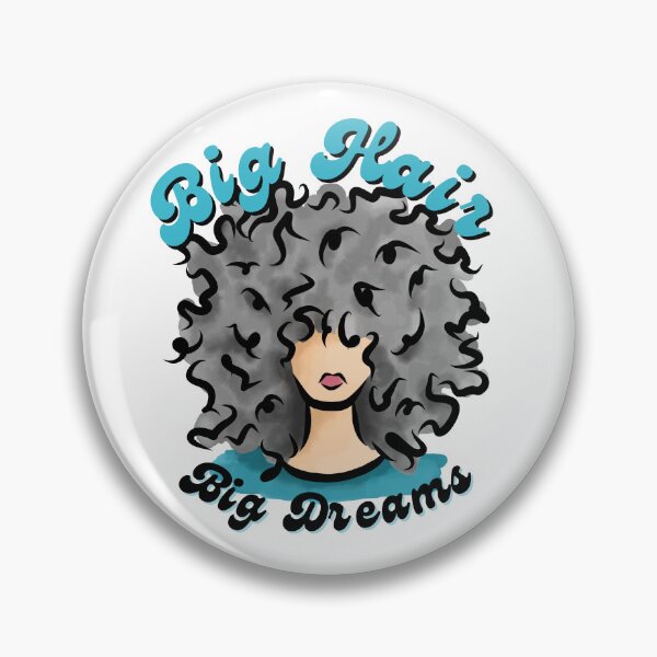 Item preview, Big Hair - Big Dreams (Gray) designed and sold by Curly-Cuties.