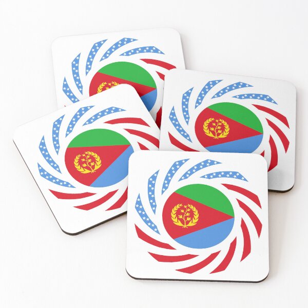 Item preview, Eritrean American Multinational Patriot Flag Series designed and sold by Carbon-Fibre Media.
