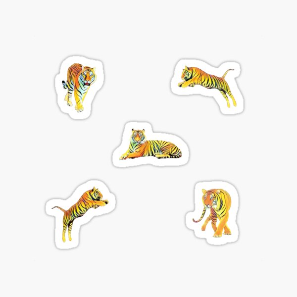 Dangerous Tiger Pattern - Available on socks mugs shirts stickers and more Sticker