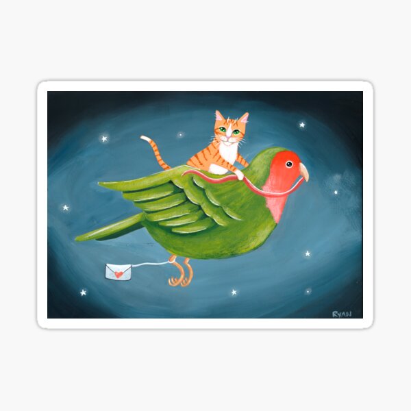 Delivering Love Letters Sticker