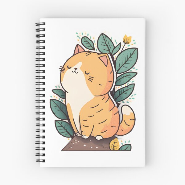 Item preview, Cute Cat and Leaf Sticker designed and sold by Rinomano.