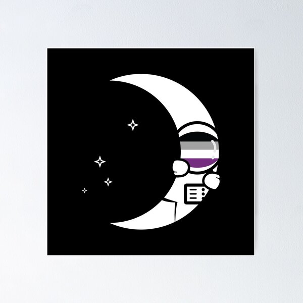 Item preview, Moon Asexual Pride Astronaut designed and sold by Jem Illustration.