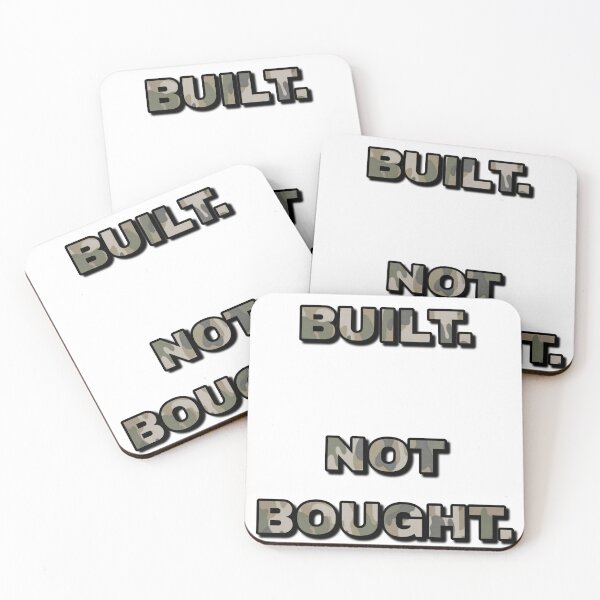 Item preview, Built Not Bought Camo Gym Slogan designed and sold by Drawn By Hand Designs.