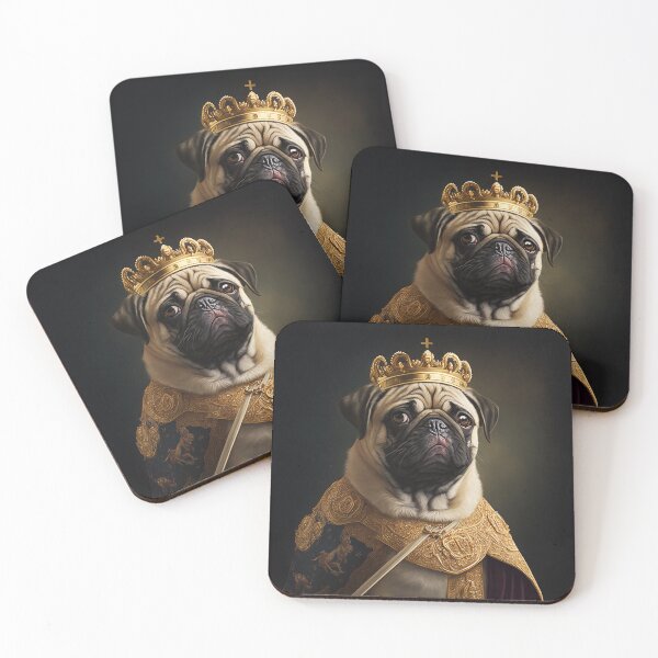 Artikelvorschau, Cute King Pug #4 entworfen und verkauft von Artistic Pandas.