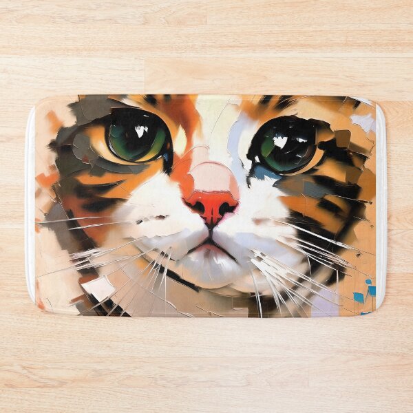 Item preview, Graceful Gaze: A elegant kitty oil painting designed and sold by KH-GardenEden.