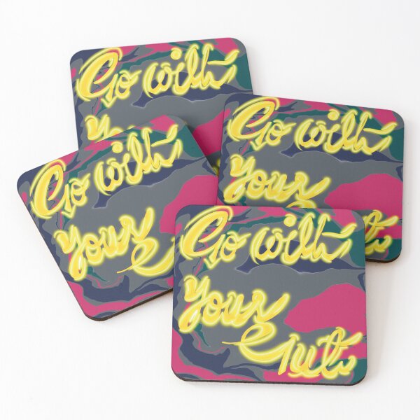 Item preview, Go with your gut abstract luminance quote designed and sold by chuckletuckle.