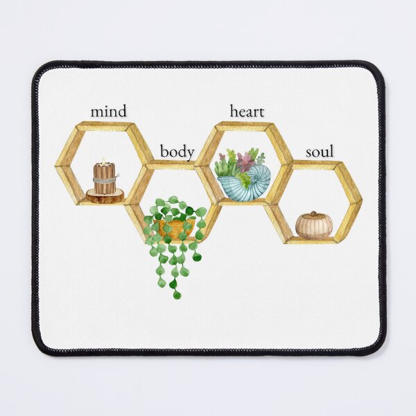 Item preview, Wellness and Positivity planter | Mind Body Heart Soul designed and sold by affirm-shop.