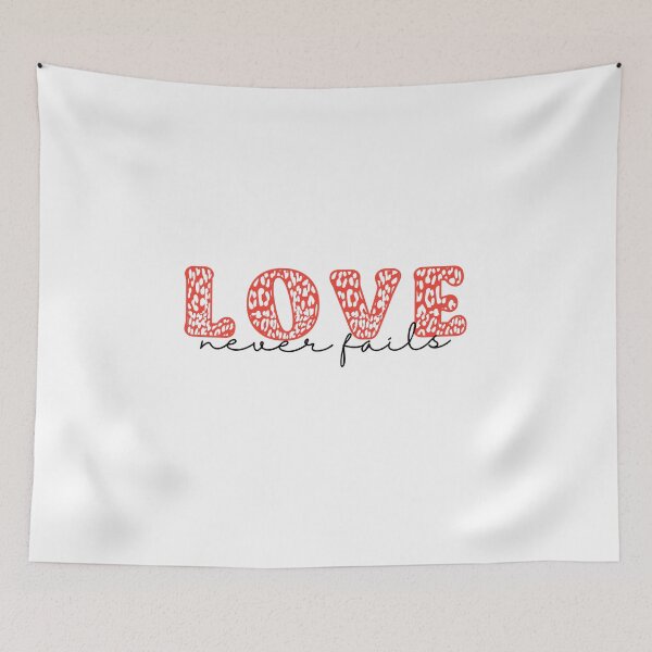 Item preview, Love Never Fails, Cute Christian Quote  designed and sold by InnaPo ⭐⭐⭐⭐⭐.