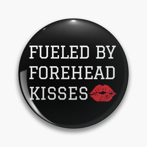 Item preview, Fueled By Forehead Kisses White With Lipstick Kiss Print designed and sold by KinkShoppe.