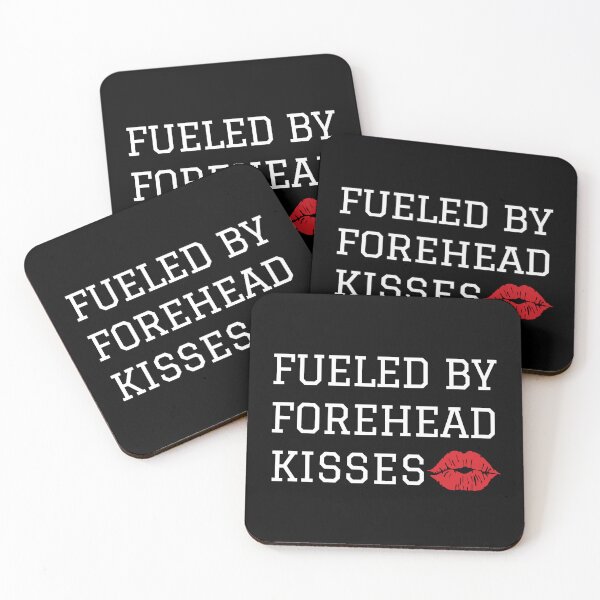 Item preview, Fueled By Forehead Kisses White With Lipstick Kiss Print designed and sold by KinkShoppe.