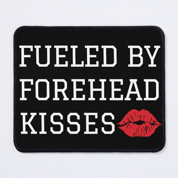 Item preview, Fueled By Forehead Kisses White With Lipstick Kiss Print designed and sold by KinkShoppe.