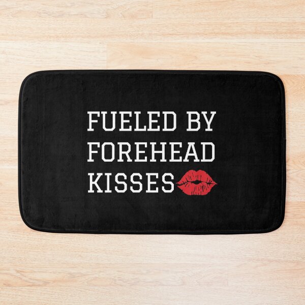 Item preview, Fueled By Forehead Kisses White With Lipstick Kiss Print designed and sold by KinkShoppe.