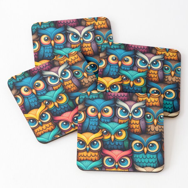 Item preview, Colorful bold owl pattern #1 designed and sold by Christolamber.