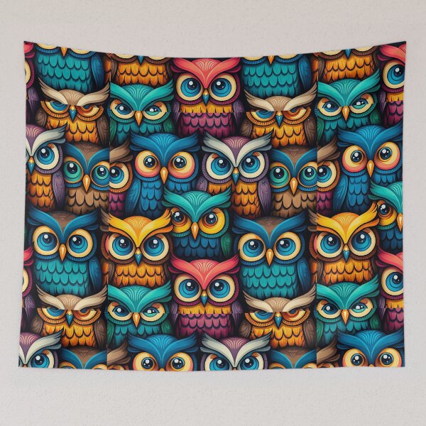 Item preview, Colorful bold owl pattern #1 designed and sold by Christolamber.