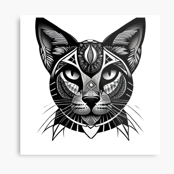 black metal cat tattoo