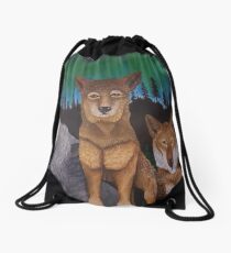 Spirit of the Wolf Drawstring Bag