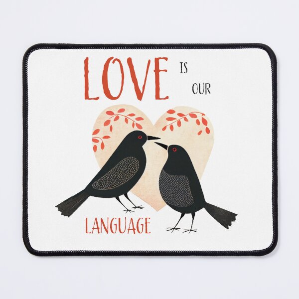 Item preview, Love bird's | Love is our language | Valentine's Day | Kissing | Love Language | Romantic | Cute Animal designed and sold by ArtPowTech.