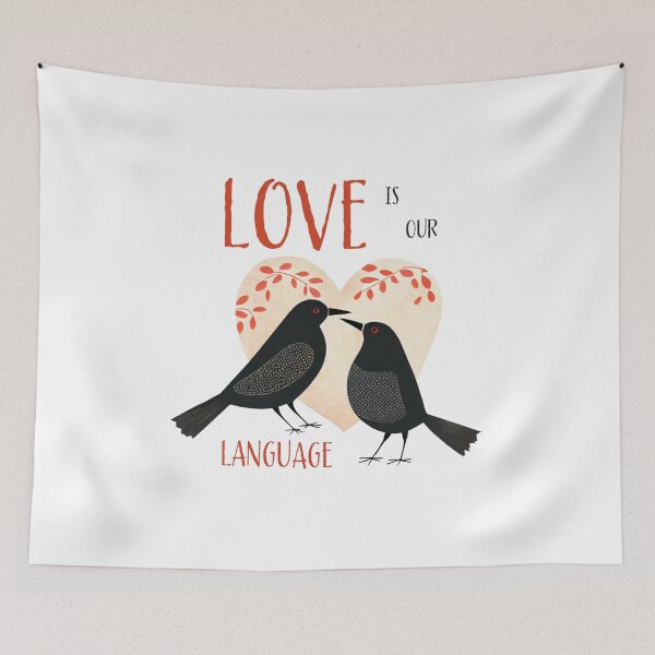 Item preview, Love bird's | Love is our language | Valentine's Day | Kissing | Love Language | Romantic | Cute Animal designed and sold by ArtPowTech.
