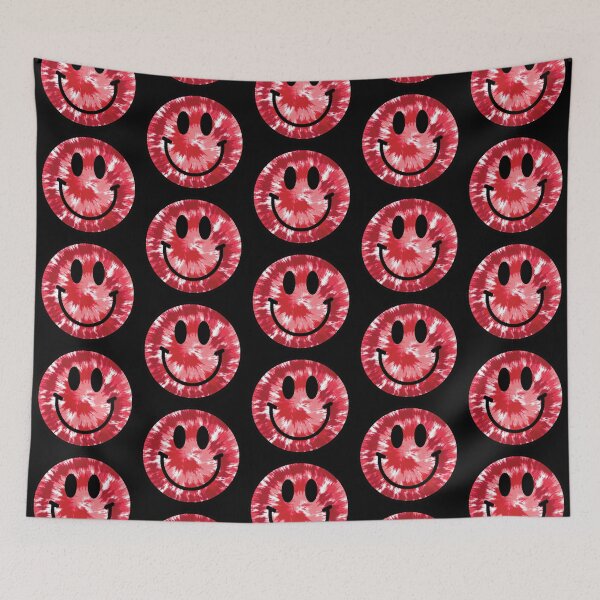 Item preview, RED TIE DYE SMILE HAPPY FACE designed and sold by MNG123.
