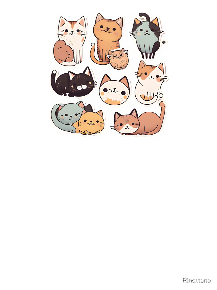 Uwu Cat Stickers Sticker for Sale by Rinomano