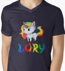 Lory Unicorn T-Shirt mit V-Ausschnitt