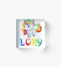 Lory Unicorn Acrylic Block
