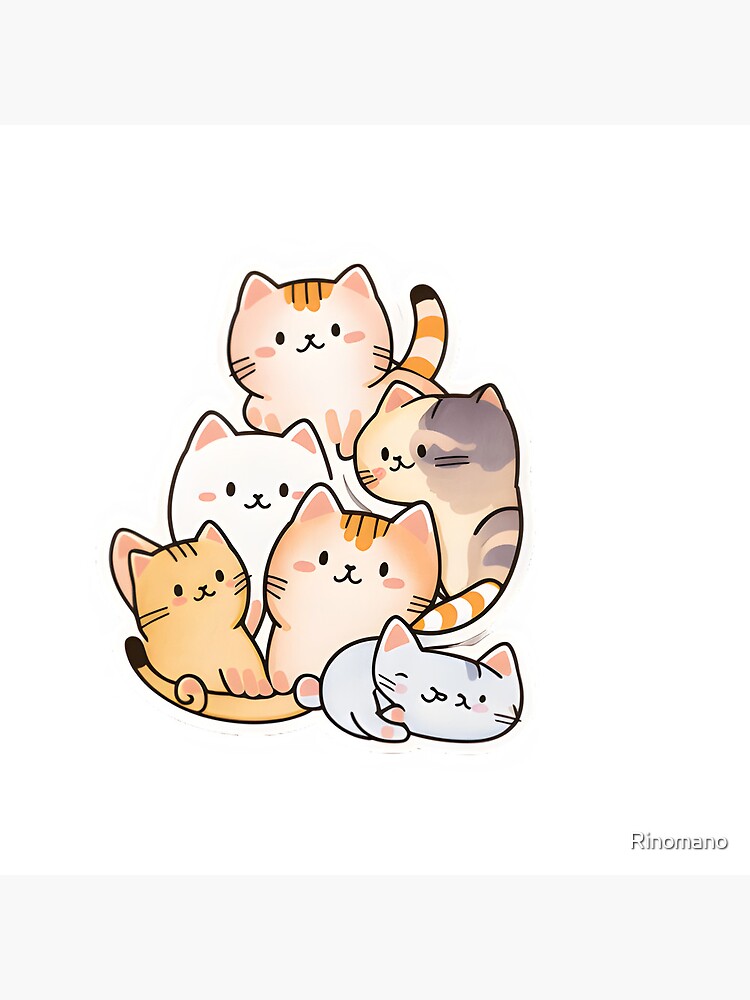 Cute Cat Pfps Sticker - Add some purr-fection to your life Magnet