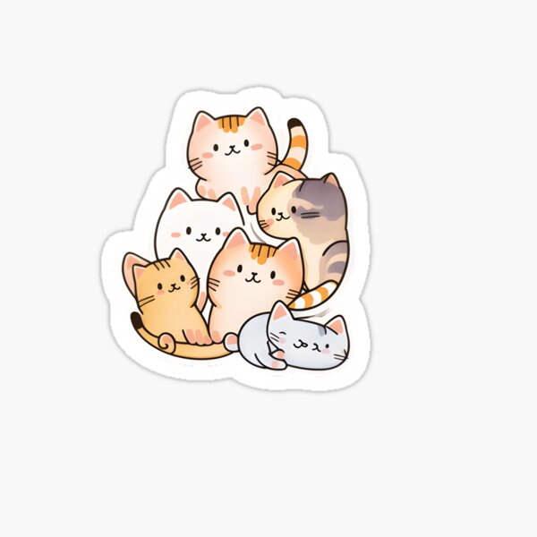 Cute Cat Pfps Stickers for Sale