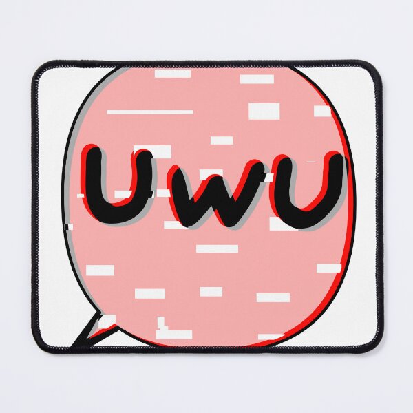 Item preview, Glitchy chat bubble UwU designed and sold by Nyamelon.