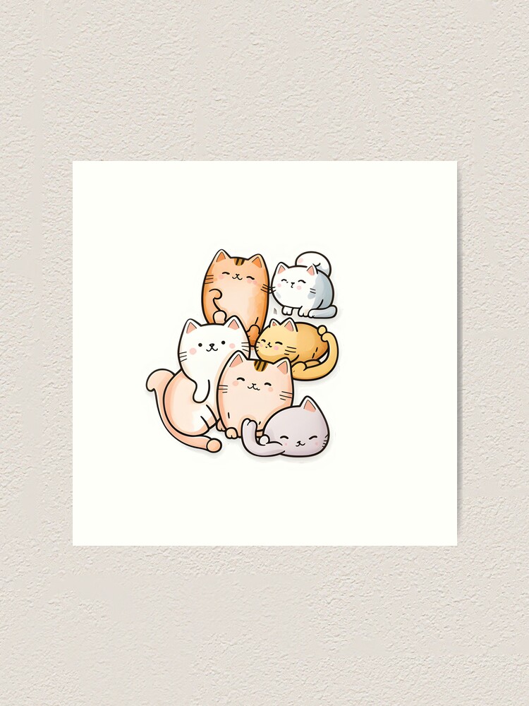 Uwu Cat Stickers Sticker for Sale by Rinomano