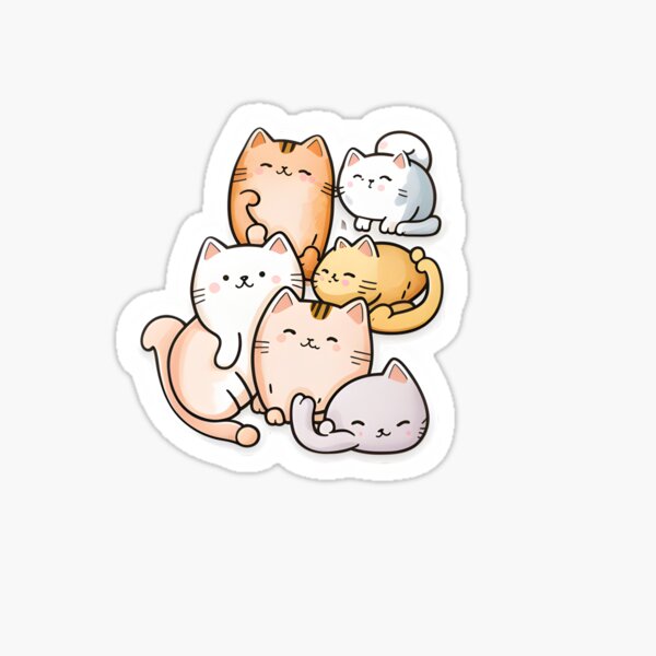 Cute Cat Pfps Sticker - Add some purr-fection to your life