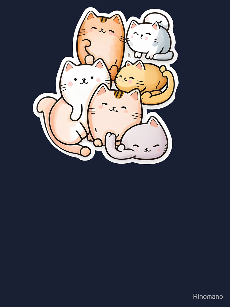 Uwu Cat Stickers Sticker for Sale by Rinomano