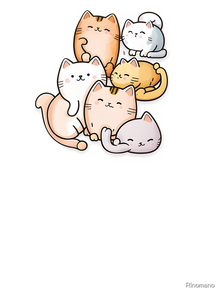 Uwu Cat Stickers Sticker for Sale by Rinomano