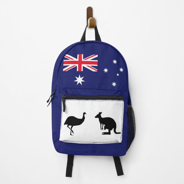 Item preview, Australian Flag with Silhouette of Emu and Kangaroo by Orikall designed and sold by HippieWorks.